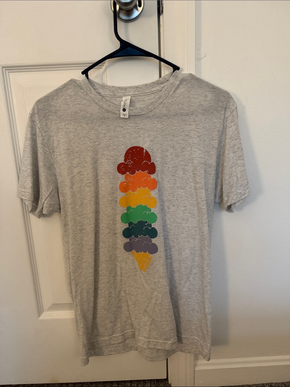 Ben & Jerry’s Short Sleeve Tee with Rainbow Ice Cream Graphic
